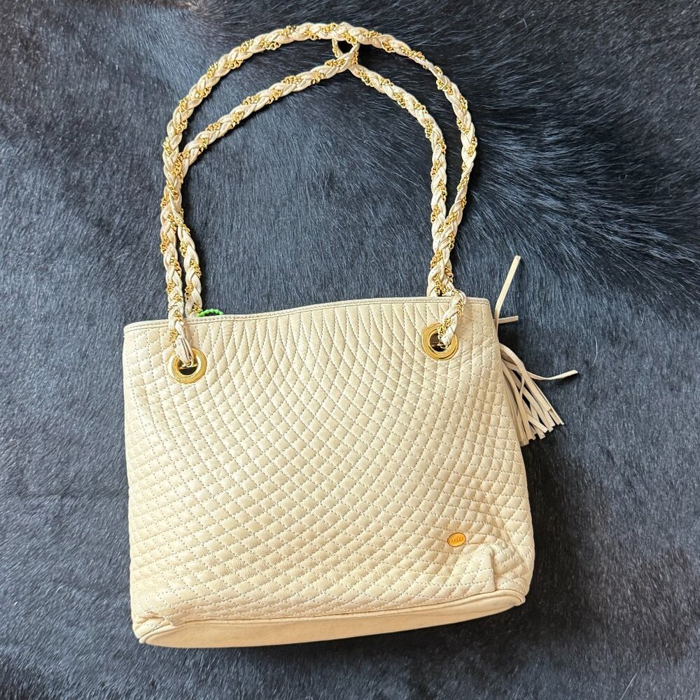 Pre - Loved Vintage Quilted Bally Shoulder Bag